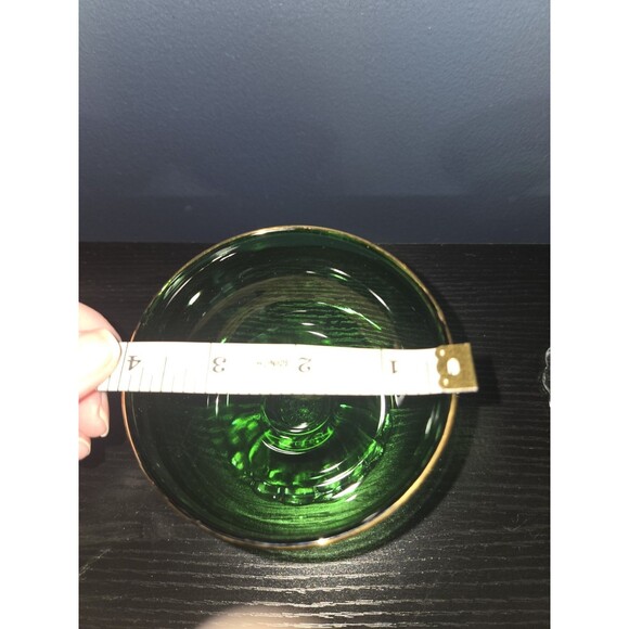 Anchor Hocking BURPLE Forest Green Cocktail Bar Stems Set Of 3 Glass Vtg 50s MCM - Picture 9 of 9